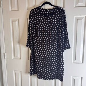Tommy Hilfiger Black Floral Shift Dress - Size 12